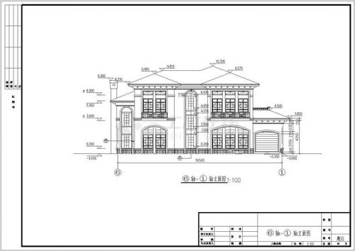 某地两层带阁楼欧式别墅建筑设计施工图