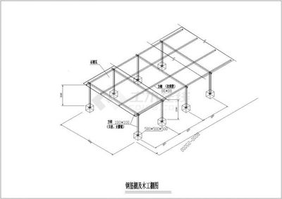 某工程建筑钢筋棚及木工棚设计CAD参考图